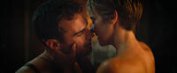 Shailene Woodley as Tris and Theo James as Four in "The Divergent Series: Insurgent."