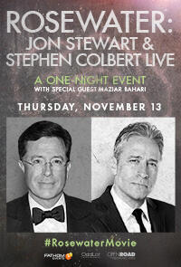 ROSEWATER: Jon Stewart & Stephen Colbert LIVE poster art