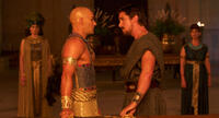 Joel Edgerton as Ramses and Christian Bale as Moses in "Exodus: Gods And Kings."