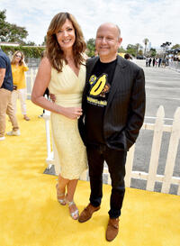 Allison Janney and Chris Meledandri at the California premiere of "Minions."