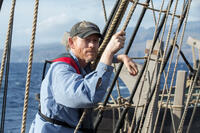 Director/producer Ron Howard on the set of "In the Heart of the Sea."