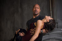 Dwayne Johnson as Ray and Carla Gugino as Emma in "San Andreas."