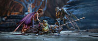 Marianne voiced by Evan Rachel Wood and Bog King voiced by Alan Cumming in "Strange Magic."