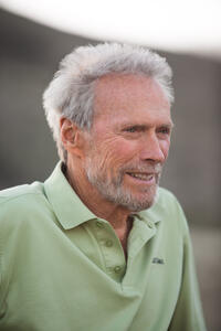 Director/producer Clint Eastwood on the set of "American Sniper."