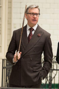 Director Paul Feig on the set of "Spy."