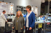 Melissa McCarthy as Susan Cooper and Miranda Hart as Nancy B. Artingstall in "Spy."