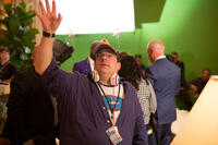 Director Andy Fickman on set of "Paul Blart: Mall Cop 2."