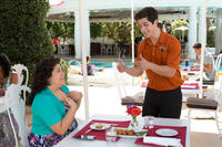 Raini Rodriguez as Maya and David Henrie as Lane in "Paul Blart: Mall Cop 2."