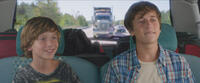Steele Stebbins as Kevin Griswold and Skyler Gisondo as James Griswold in "Vacation."