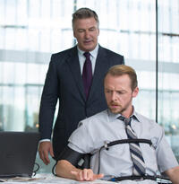 Alec Baldwin as Hunley and Simon Pegg as Benji in "Mission: Impossible - Rogue Nation."
