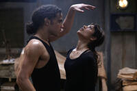 Reece Ritchie as Afshin and Frieda Pinto as Elaheh in "Desert Dancer."