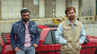 Jemaine Clement as Boaz and Sam Rockwell as Don Verdean in "Don Verdean."