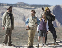 Jemaine Clement as Boaz, Sam Rockwell as Don Verdean, Amy Ryan as Carol and Stelios Xanthos as Shem in "Don Verdean."