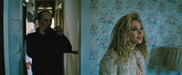 Johnny Depp as Whitey Bulger and Juno Temple as Deborah Hussey in "Black Mass."