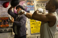 Sylvester Stallone as Rocky Balboa and Michael B. Jordan as Adonis Johnson in "Creed."