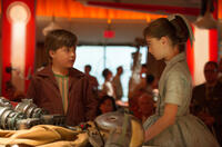 Pierce Gagnon and Raffey Cassidy in "Tomorrowland."