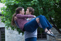Joseph Gordon-Levitt as Philippe Petit and Charlotte Le Bon as Annie Allix in "The Walk."