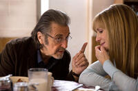 Al Pacino as A.J. Manglehorn and Holly Hunter as Dawn in "Manglehorn."