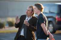 Al Pacino and David Gordon Green on the set of "Manglehorn."