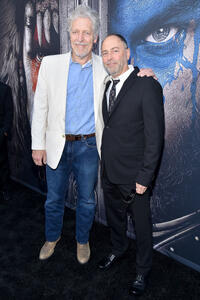Clancy Brown and Alex Gartner at the California premiere of "Warcraft."