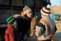 Winta McGrath as Gully, Jennifer Connelly as Nana and Zen McGrath as Young Ivan in "Aloft."