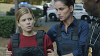 Kate Mara as Ashley Smith, Leonor Varela as Sergeant Carmen Sandoval and Michael K. Willams as Lieutenant John Chestnut in "Captive."