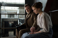 Brendan Gleeson as Inspector Arthur Steed and Carey Mulligan as Maud Watts in "Suffragette."