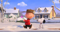 Charlie Brown voiced by Noah Schnapp and Snoopy voiced by Bill Melendez in "The Peanuts Movie."