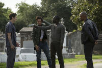Hayden Christensen as James, Adrien Brody as Frankie, Akon as Sugar and Tory Kittles as Ray in "American Heist."