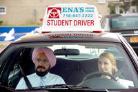 Ben Kingsley as Darwan and Patricia Clarkson as Wendy in "Learning to Drive."