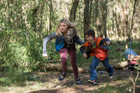 Chloe Grace Moretz as Cassie Sullivan and Zackary Arthur as Sam Sullivan in "The 5th Wave."