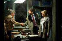 Robert De Niro as Rudy Mangano, Bradley Cooper as Neil and Jennifer Lawrence as Joy Mangano in "Joy."