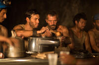 Mario Casas as Alex Vega and Antonio Banderas as Mario Sepulveda in "The 33."