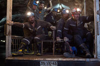 Antonio Banderas as Mario Sepulveda and Jacob Vargas as Edison Pena in "The 33."
