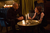 Vin Diesel as Kaulder and Rose Leslie as Chloe in "The Last Witch Hunter."