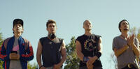 Alex Shaffer as Squirrel, Zac Efron as Cole, Jonny Weston as Mason and Shiloh Fernandez as Ollie in "We Are Your Friends."