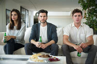 Emily Ratajkowski as Sophie, Wes Bentley as James and Zac Efron as Cole in "We Are Your Friends."
