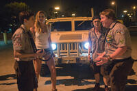 Tye Sheridan as Ben, Sarah Dumont as Denise, Logan Miller as Carter and Joey Morgan as Augie in "Scouts Guide To The Zombie Apocalypse."