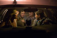 Sarah Dumont as Denise, Joey Morgan as Augie, Logan Miller as Carter and Tye Sheridan as Ben in "Scouts Guide To The Zombie Apocalypse."