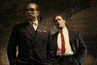 Tom Hardy as Ronald Kray or Reginald Kray in "Legend."