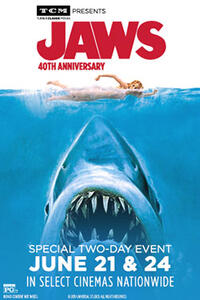 TCM  presents Jaws 40th Anniversary poster