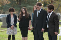Anton Yelchin as Max and Oliver Cooper as Travis in "Burying the Ex."