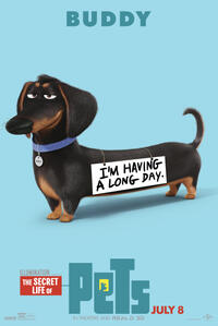 Character poster for "The Secret Life of Pets."