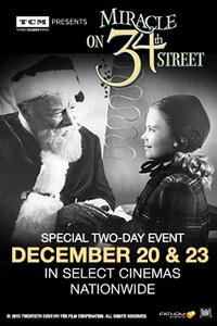 Poster art for "TCM presents Miracle on 34th Street."