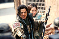 Jackie Chan as Huo An and Mika Wang as Xin Qing in "Dragon Blade."