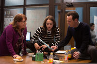 Ann Dowd as Nell, Zoe Kazan as Leblanc and Scoot Mcnairy as Buckley in "Our Brand Is Crisis."