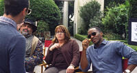 Ann Dowd as Nell and Anthony Mackie as Ben in "Our Brand Is Crisis."