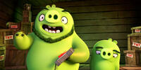 Leonard Voiced by Bill Hader and Ross Voiced by Tony Hale in "The Angry Birds Movie."