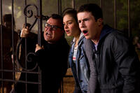 Jack Black, Odeya Rush and Dylan Minette in "Goosebumps."