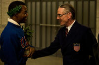 Stephan James as Jesse Owens and Jeremy Irons as Avery Brundage in "Race."